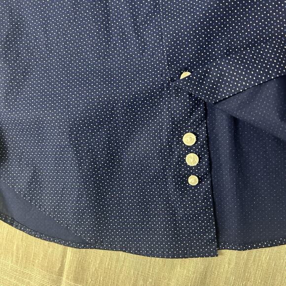 Men's Esquire Shirt size 15 32/33 Navy Blue Slim Fit button up long sleeve - Picture 9 of 9